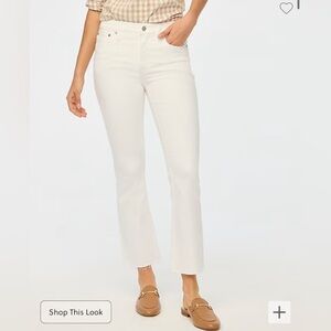 J.Crew Factory Flare crop white jean in signature stretch (see Description)